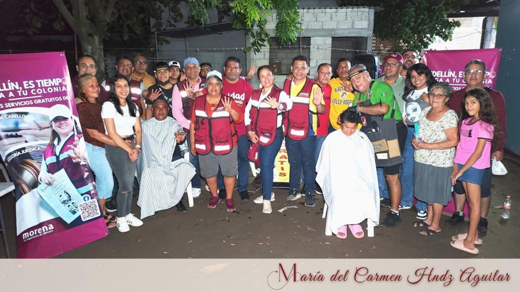 Brigada de Morena ofrece cortes de cabello y asesoría jurídica gratuita en Medellín de&nbsp;Bravo