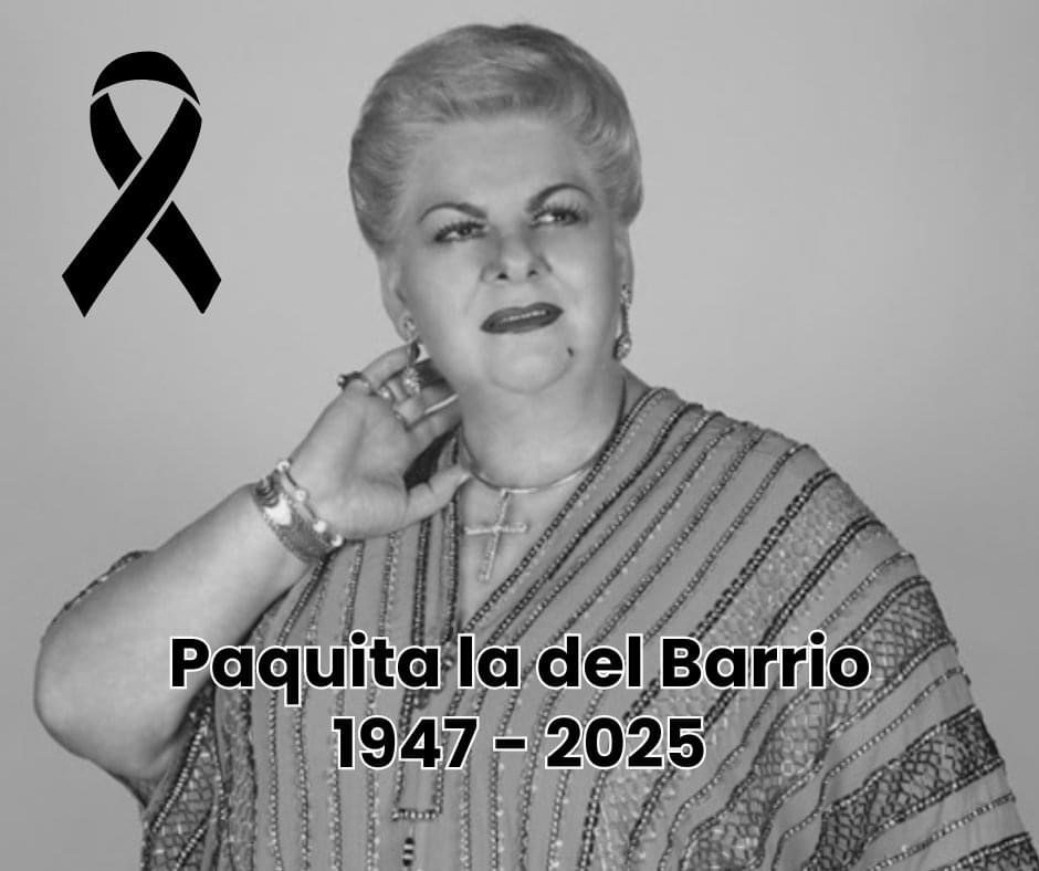 Fallece la querida cantante Paquita la del barrio oficial «» a los 77&nbsp;años.